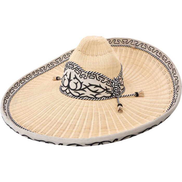Sombrero Charro Mimbre WD 11-787 Natural-Crema