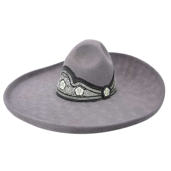 Sombrero Charro Lana WD 11-776 Color Gris Granito