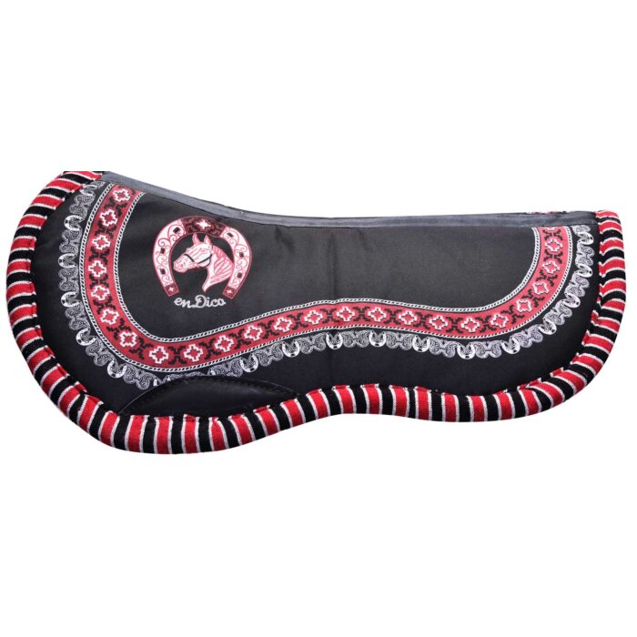 Suadero De Lona Cola De Pato Negro Con Rojo WD 11-1068