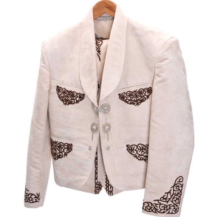 Traje Charro 3 Piezas Beige-Café WD 11-1010