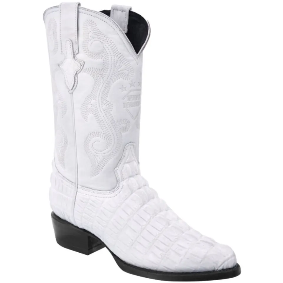 Botas Vaqueras Imitación Caimán Color Blanco WD 11-236