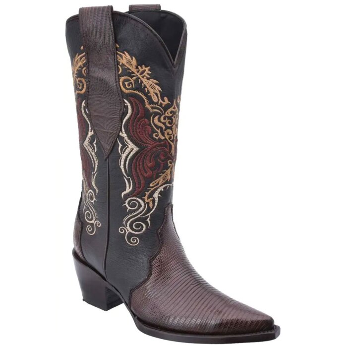 Botas Vaqueras Dama Lizard WD Boots 492 Café