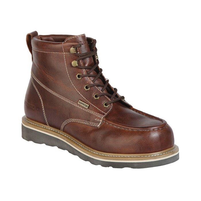 Zapato Waterproof Café Para Trabajo Mocasín Agujetas 126423