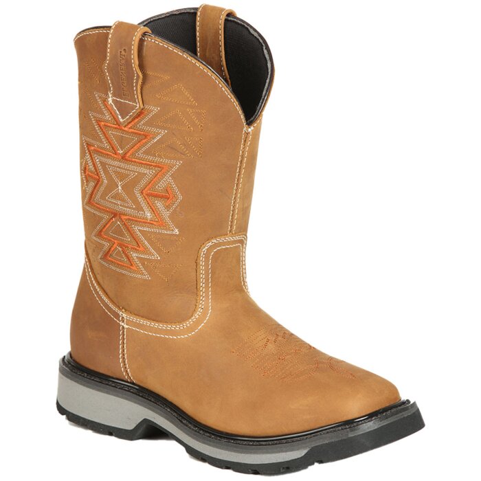 Bota Rodeo Malibu De Trabajo Piel Crazy Color Miel