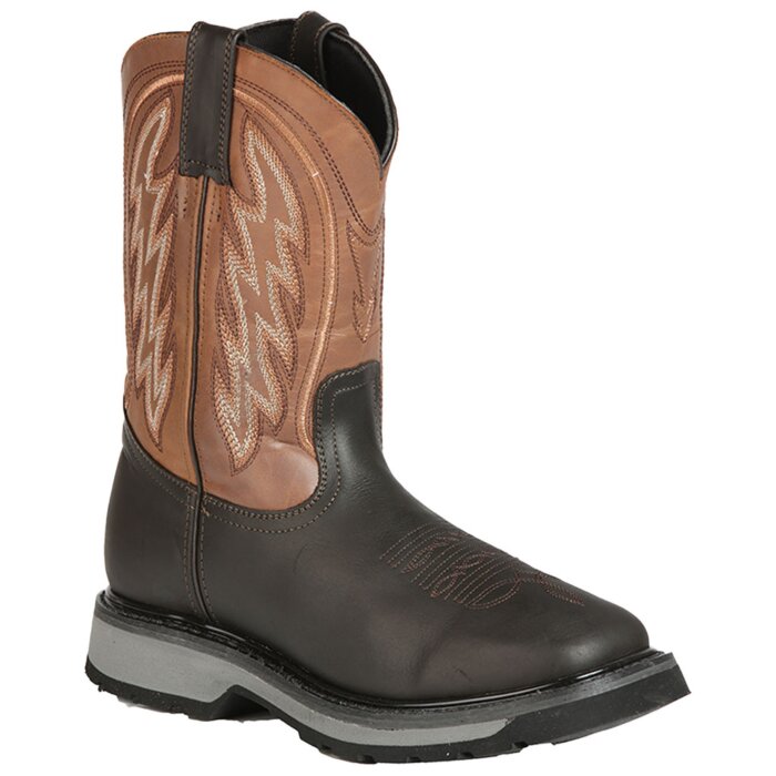 Bota Rodeo Malibu De Trabajo Piel Crazy Color Chocolate 51277