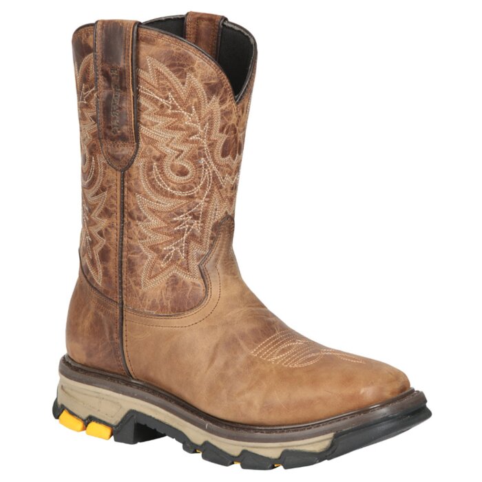 Bota Rodeo Para Trabajo Piel Crazy Color Miel 44691