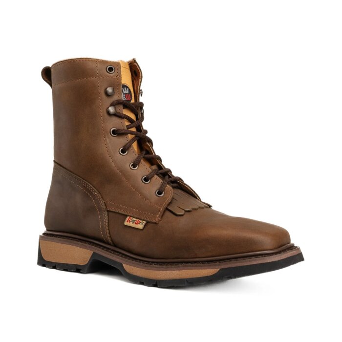 Botas KW 5050 8" para hombre en piel flor entera