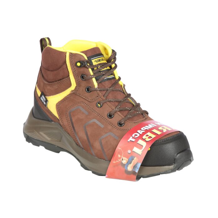 Zapato De Trabajo Industrial Con Casco Color Café Piel Nobuck Caribú 44362
