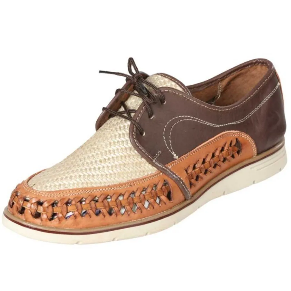 Zapato Artesanal De Piel Para Hombre 602983 Canela