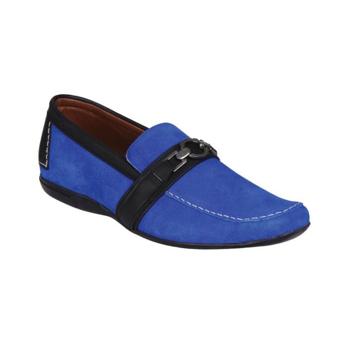 Zapatos Casuales De Gamuza Color Azul Para Hombre Lam 8510