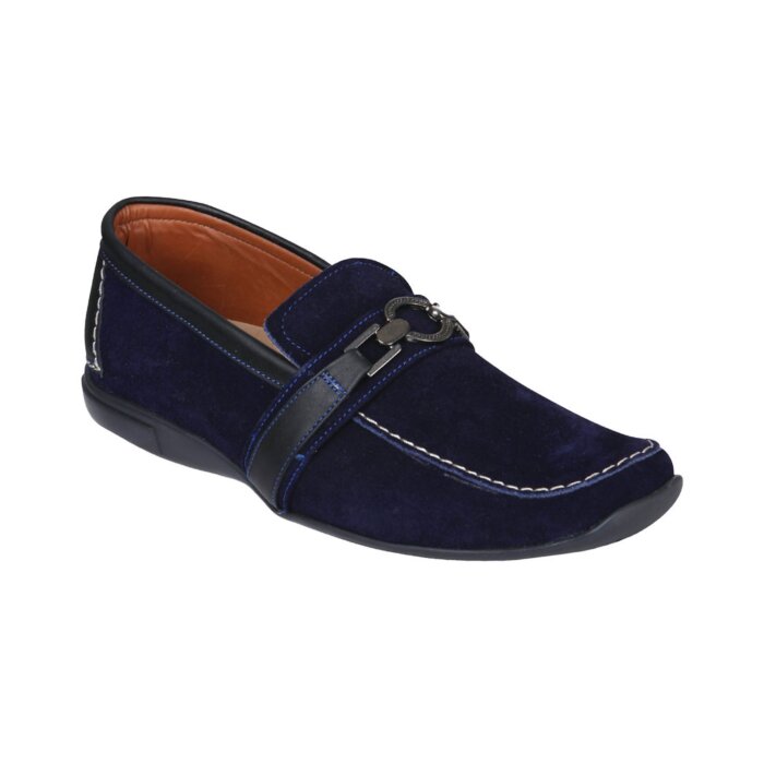 Zapatos Casuales De Gamuza Color Navy Para Hombre Lam 8510