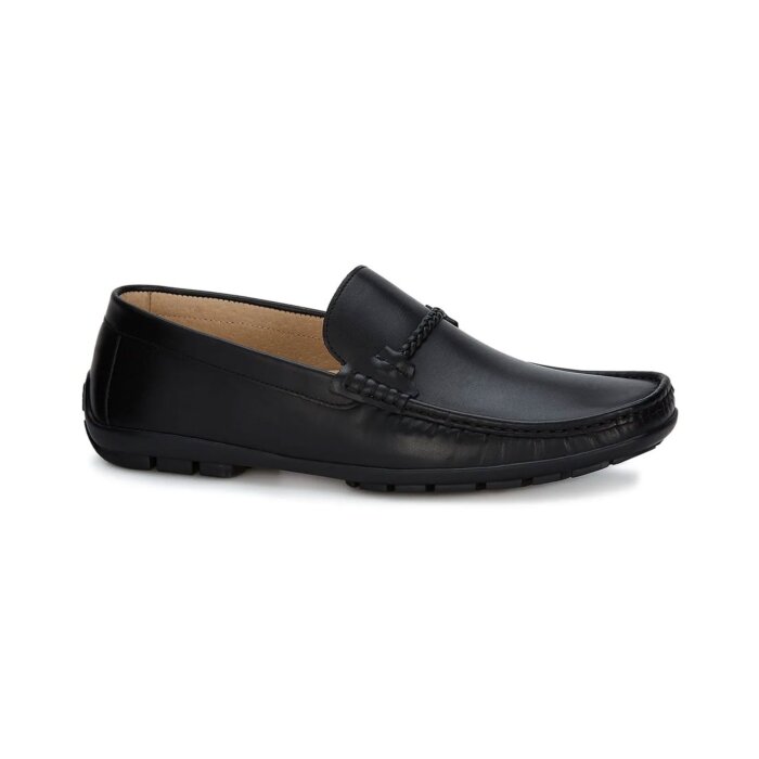 Zapato Mocasín Clásico De Piel Color Negro Para Hombre 267-9501
