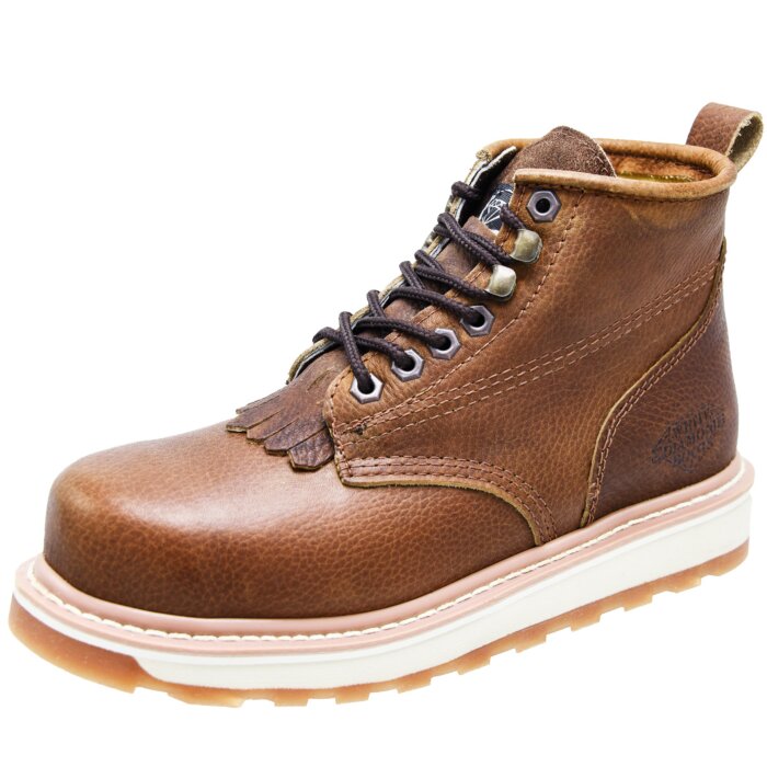 Botines De Trabajo Agujetas y Corbata Color Café WD 11-449