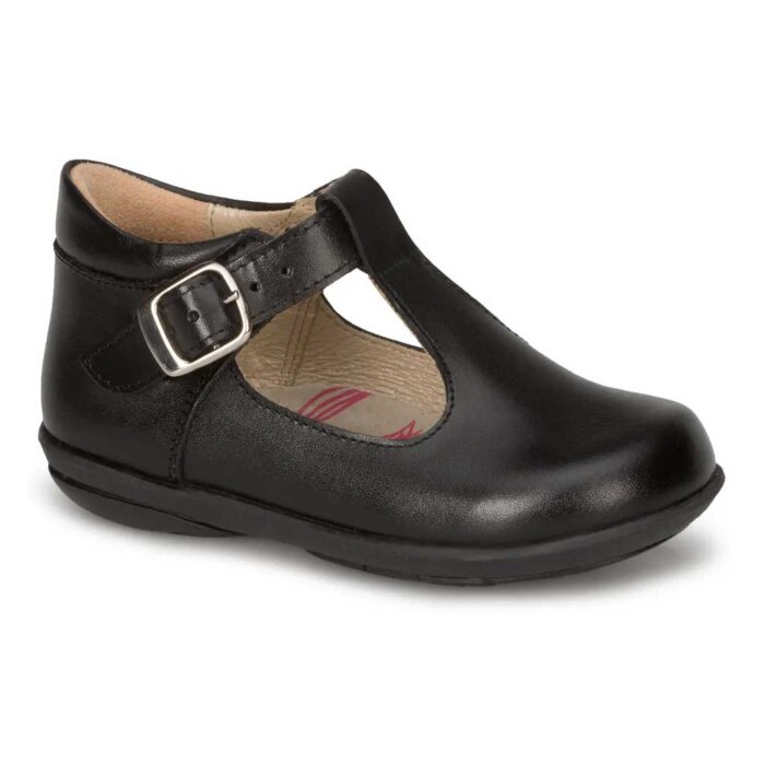 Zapato Escolar Para Niña Pequeña Barra-T Andrea Kids 9111 Color Negro