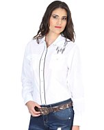 Blusa Vaquera Blanca Para Dama El General 40478