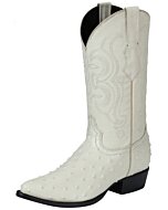 Botas Vaqueras Imitación Avestruz 40839 Color Hueso