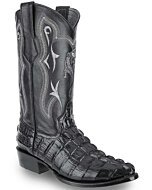 Botas Vaqueras Imitación Caimán Cola J Toe JB 904 Negras