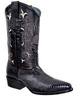 Bota Vaquera Imitación Armadillo JB 913 Negro