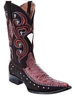 Botas Vaqueras Oso Hormiguero Clón White Diamonds Boots 11-109 Color Rojo