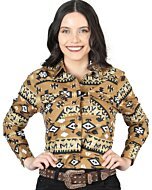 Camisa Vaquera Color Mostaza De Mujer Botonadura De Broche 44421