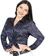 Blusa Manga Larga De Moda Color Navy-Gold 44557