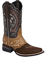Botas Rodeo Antifaz Y Tubo Bordado Color Canela 124080