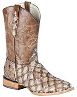 Botas Rodeo Exóticas Monster Fish Color Mink 100 Años 44114