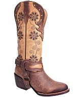 Botas Rodeo Oval Para Mujer WD 11-475 Color Café