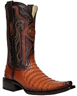Botas El General 45080 Caimán Belly Cognac, Horma Versace, Piel Exótica Premium