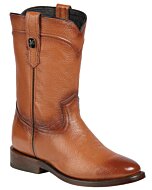 Botas Montero RP-FL-2 para hombre en piel miel con punta ovalada y suela de cuero, hechas en México