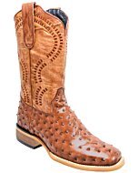 Botas Rodeo Avestruz Imitación Color Cognac WD 11-303