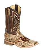 BOTA RODEO EDICION LIMITADA EL GENERAL EDL-20-8 PIEL CINCELADA COLOR ARENA