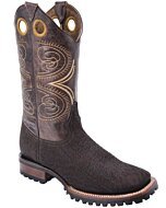 Botas Rodeo Piel Cuello De Toro Color Café WD 11-283