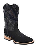 Botas Rodeo White Diamonds Boots Tejidas Nobuck Color Negro 10-322