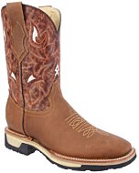 Botas De Trabajo Horma Rodeo Punta Cuadrada Color Café Claro WD 11-426