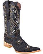 Botas Vaqueras 3X De Mezclilla Negra WD 11-138