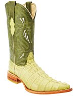Botas Vaqueras 3X Grabado Cocodrilo Color Verde Pistache WD 11-130