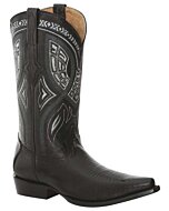 Botas Vaqueras Tradicionales Grabado Lizard 264-9344 Negras