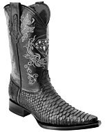 Men's Black Python Western Boots WD 11-081