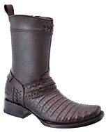 Elegant Brown Coco Belly Boots Lateral Zipper WD 11-019
