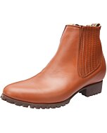 Botines de Charro White Diamonds Boots 11-732 piel Napa color Tabaco con suela de hule tipo tractor