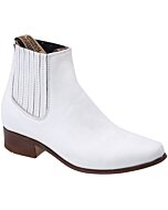 Botines Charros Blancos Para Joven Piel Napa WD 11-753