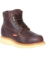 Botines Mil Rayas De Trabajo Piel Grasso Color Shedrón Tipo Mocasín