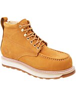 Botines De Trabajo Tipo Mocasín Nobuck Oro WD 11-433