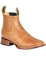 Botines Rodeo Bulldog Piel Tejas Suela De Cuero Color Ocre