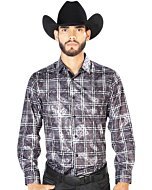 Camisa Negra Con Blanco El Señor De Los Cielos A Cuadros 43848
