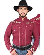 Camisa Charra Burgundy El Señor De Los Cielos 42880