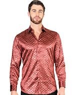 Camisa Burgundy-Gold De Moda El Señor De Los Cielos 44546