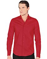 Camisa Clásica Roja Lisa Lamasini 1436