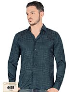 Camisa Color Teal Modern Fit Moda Lamasini 4459